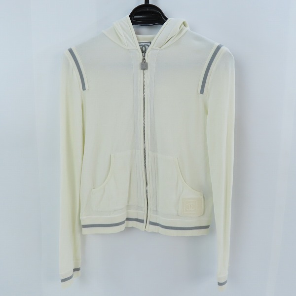 実際に弊社で買取させて頂いた【JPタグ】CHANEL/シャネル ヴィンテージ スポーツライン ココマーク 長袖 パイルパーカー P27683V20082 M4260/38