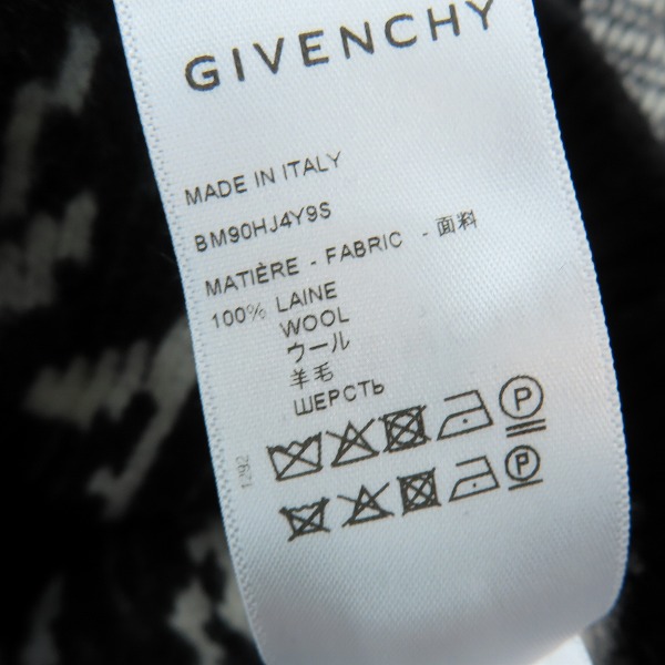 実際に弊社で買取させて頂いた【JPタグ】GIVENCHY/ジバンシィ 21AW モチーフストライプジャカードウールニット BM90HJ4Y9S/XSの画像 4枚目