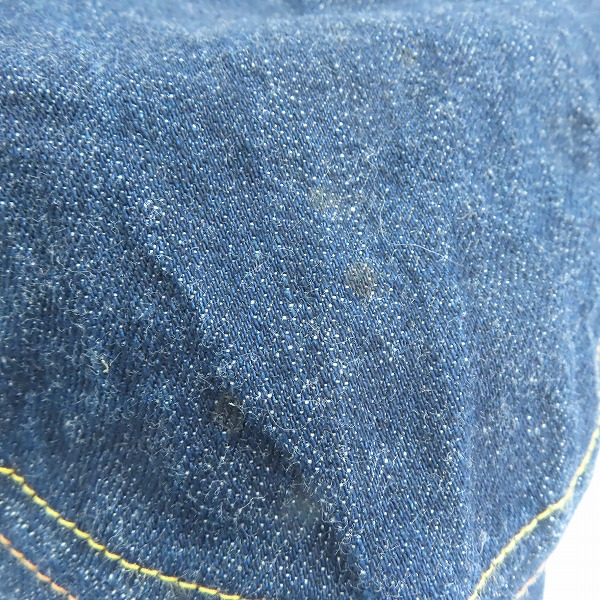 実際に弊社で買取させて頂いたEVISU/エヴィス デニムハンチング バックカモメ インディゴブルー Mの画像 6枚目