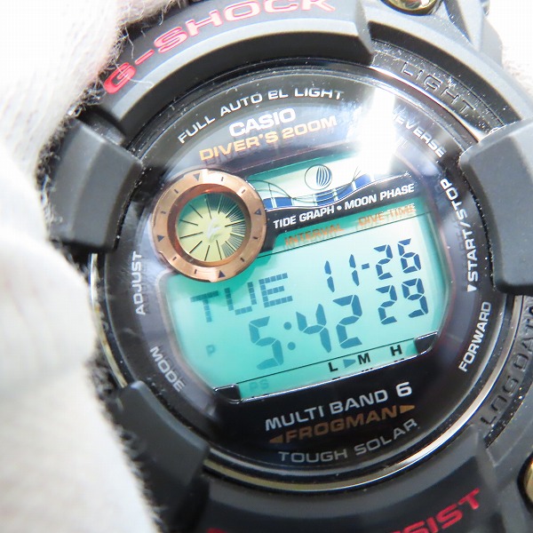 実際に弊社で買取させて頂いた【カスタム】G-SHOCK/Gショック FROGMAN/フロッグマン ソーラー GWF-1000B-1JRの画像 5枚目