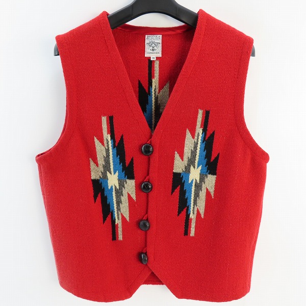 実際に弊社で買取させて頂いたORTEGA'S/オルテガ ウール CHIMAYO チマヨ ベスト レッド/38