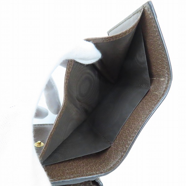 実際に弊社で買取させて頂いたGUCCI/グッチ オフィディア GG シェリーライン レザー コンパクトウォレット 598662 534563の画像 5枚目