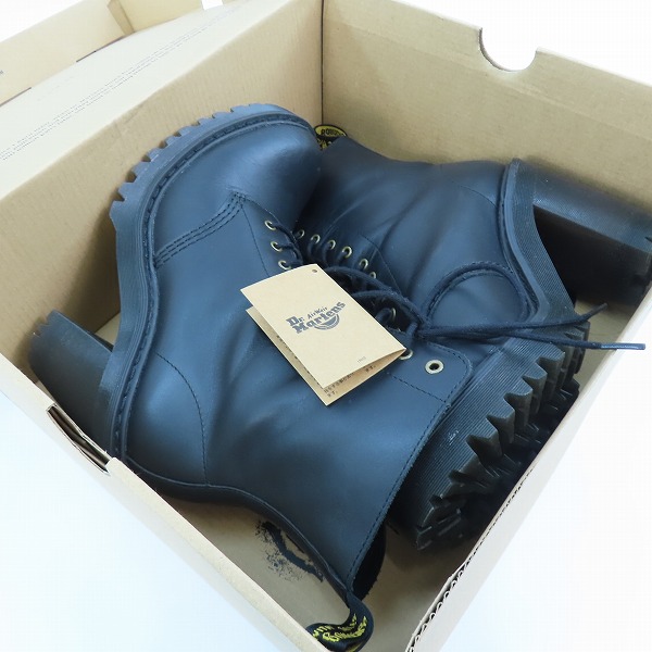 実際に弊社で買取させて頂いたDr.Martens/ドクターマーチン KENDRA/ケンドラ 10ホール レースアップ ヒールブーツ 23927001/UK6の画像 8枚目