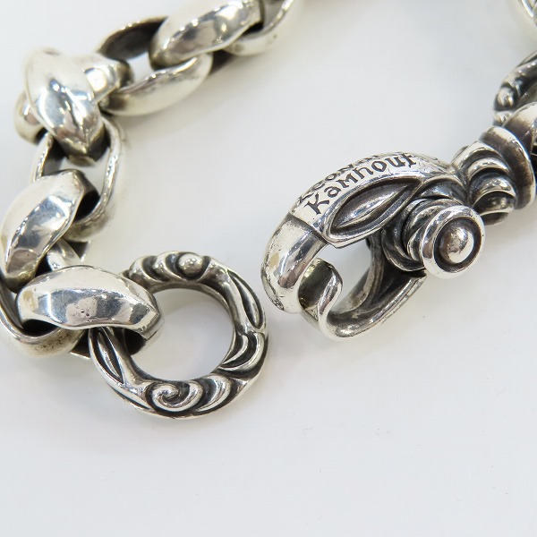 実際に弊社で買取させて頂いたLEONARD KAMHOUT/レナードカムホート シルクリンク ブレスレット 17リンクの画像 6枚目