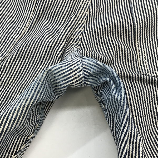 実際に弊社で買取させて頂いたmastermind JAPAN/マスターマインドジャパン radiance期 金ラメ織り込み ヒッコリー柄ペインターパンツ MY-PA07-02/Mの画像 8枚目