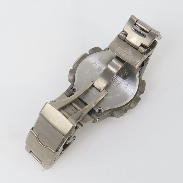 実際に弊社で買取させて頂いたCASIO/カシオ PROTREK SLIM LINE/プロトレック トリプルセンサーVer.3搭載 電波ソーラー 時計/ウォッチ PRW-3100Tの画像 3枚目
