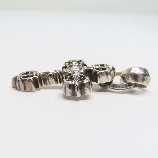 実際に弊社で買取させて頂いた【インボイス原本】CHROME HEARTS/クロムハーツ フィリグリークロスペンダントｗ/プレーンベイル チャーム XSの画像 3枚目