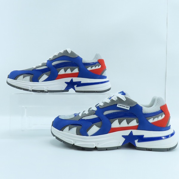 実際に弊社で買取させて頂いたA BATHING APE/アベイシングエイプ SHARK STA JAPAN/シャークスタ イタリア スニーカー/OZXSHMX91305M/26の画像 3枚目