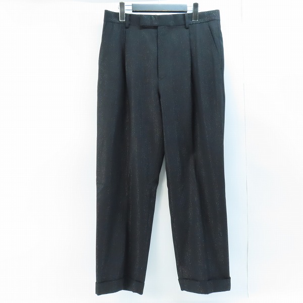 実際に弊社で買取させて頂いたWACKO MARIA×DORMEUIL/ワコマリア×ドーメル スラックスパンツ ブラックラメ L