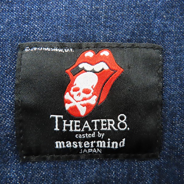 実際に弊社で買取させて頂いたmastermind JAPAN×Theater8/マスターマインド×シアターエイト ローリングストーンズ 刺繍デニムシャツ 8MR-SH01-D/Lの画像 2枚目