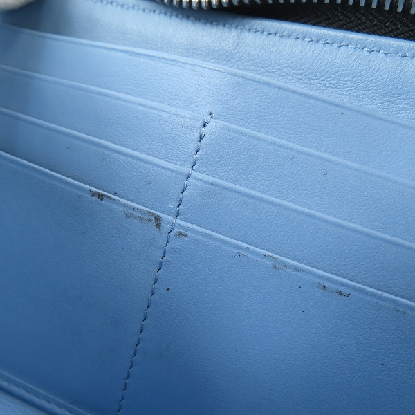 実際に弊社で買取させて頂いたPRADA/プラダ レザー ラウンドジップ長財布 の画像 9枚目