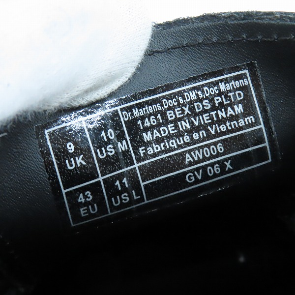 実際に弊社で買取させて頂いたDr. Martens/ドクターマーチン 1461 BEX DS PLTD 3ホールシューズ/UK9の画像 5枚目