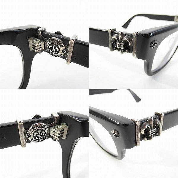 実際に弊社で買取させて頂いたCHROME HEARTS/クロムハーツ BAGDANG2-A マットブラック メガネフレーム/アイウェアの画像 7枚目