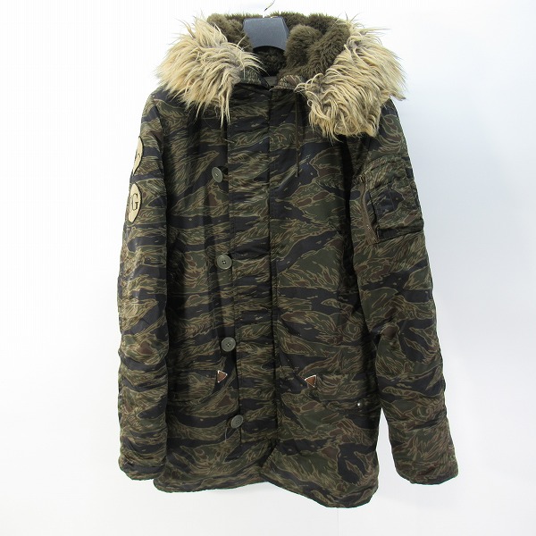 実際に弊社で買取させて頂いたHYSTERIC GLAMOUR/ヒステリックグラマー HG プリマロフト タイガーカモ N-3B ジャケット M