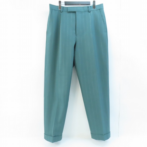 実際に弊社で買取させて頂いたWACKO MARIA×DORMEUIL/ワコマリア×ドーメル スラックスパンツ グリーンストライプ  L