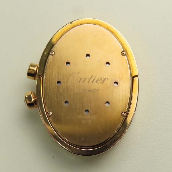 実際に弊社で買取させて頂いたCartier/カルティエ ベニュワール クオーツ 置時計【動作未確認】の画像 2枚目
