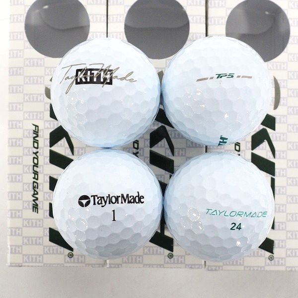実際に弊社で買取させて頂いた【未使用】Kith×TaylorMade/キス×テーラーメイド TP5 ゴルフボール ホワイト 1ダースの画像 2枚目