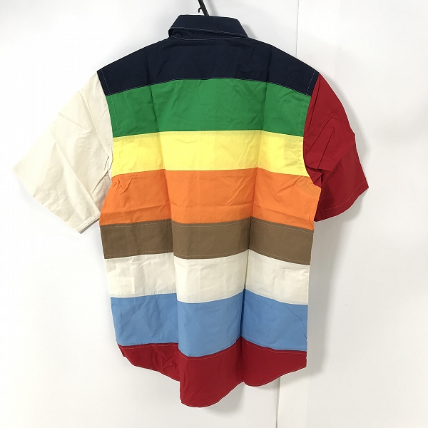 実際に弊社で買取させて頂いたJUNYA WATANABE MAN COMME des GARCONS/ジュンヤワタナベ コムデギャルソン マルチカラー 半袖シャツ WI-B041/Lの画像 1枚目
