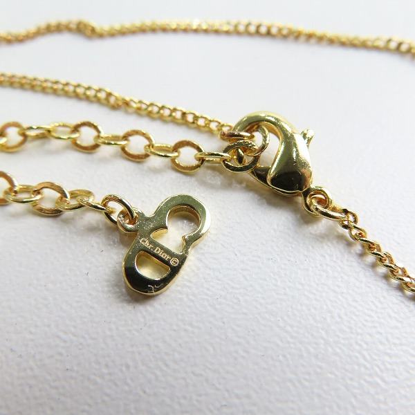 実際に弊社で買取させて頂いたChristian Dior/クリスチャンディオール ラウンド型 ラインストーン ネックレスの画像 5枚目