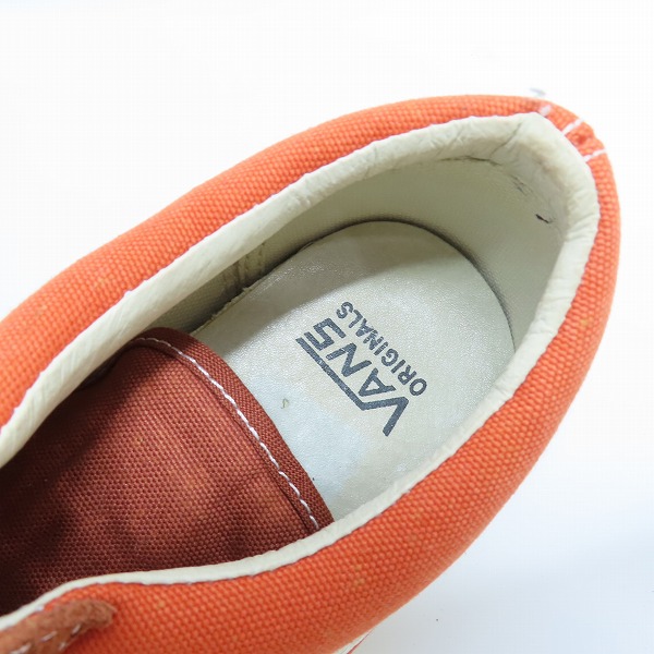 実際に弊社で買取させて頂いたVANS/バンズ オリジナルズ OFF THE WALL/オフ ザ ウォール ローカットスニーカー オレンジ T375/8の画像 4枚目