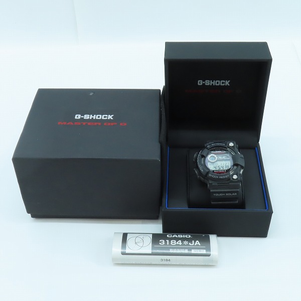 実際に弊社で買取させて頂いたG-SHOCK/Gショック FROGMAN/フロッグマン Master of G/マスターオブG ソーラー電波時計 GWF-1000-1JFの画像 7枚目