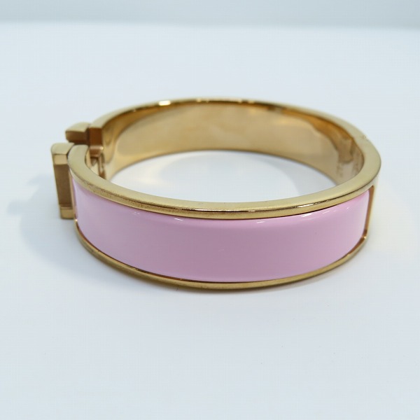 実際に弊社で買取させて頂いたHERMES/エルメス クリックH バングル/ブレスレット ゴールド×ピンクの画像 2枚目