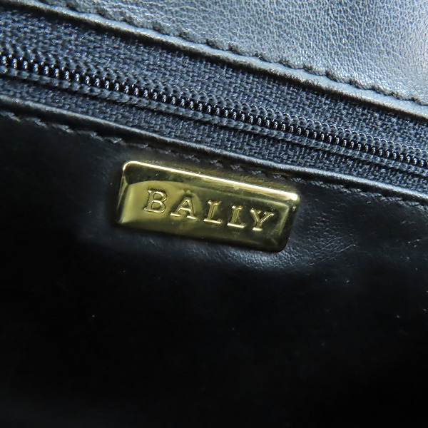 実際に弊社で買取させて頂いたBALLY/バリー レザー ハンドバッグ ブラックの画像 4枚目