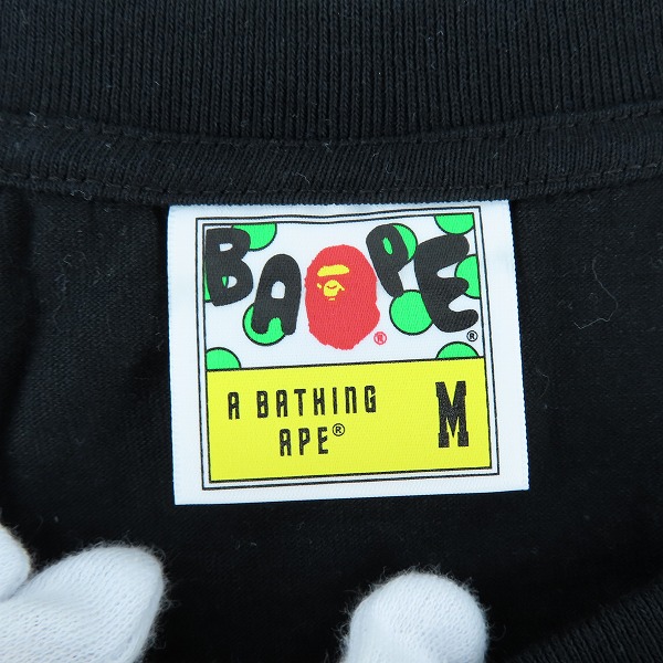 実際に弊社で買取させて頂いたA BATHING APE×Pokemon/アベイシングエイプ×ポケモン BABY MILO ピカチュウ Tシャツ ブラック Mの画像 2枚目