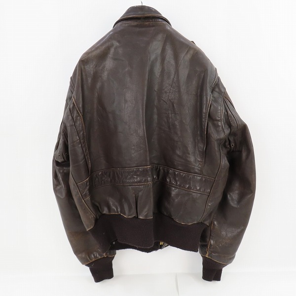 実際に弊社で買取させて頂いた【難有】Schott/ショット 184SM A2 レザーフライトジャケット /48の画像 1枚目