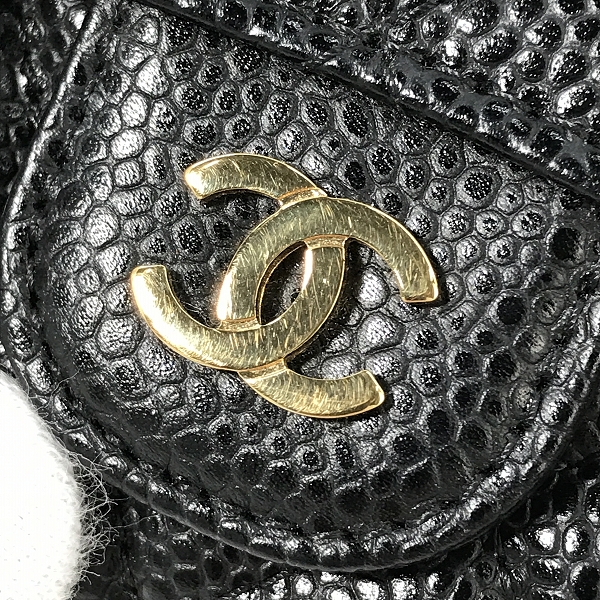 実際に弊社で買取させて頂いたCHANEL/シャネル ココマーク マトラッセ コインケース キャビアスキン 31706207の画像 7枚目