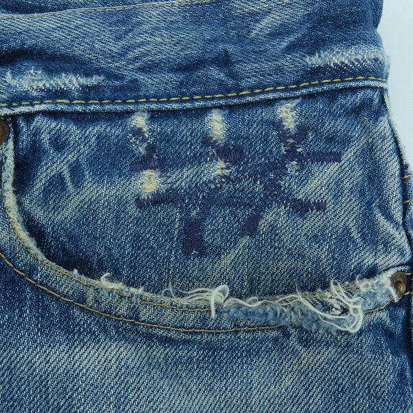 実際に弊社で買取させて頂いたHYSTERIC GLAMOUR/ヒステリックグラマー 小窓スタッズ リメイクデニムパンツ 4AP-2103/32の画像 5枚目