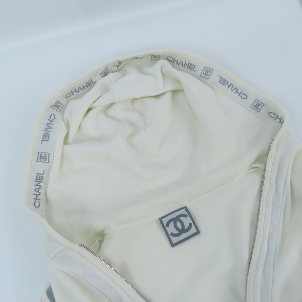 実際に弊社で買取させて頂いた【JPタグ】CHANEL/シャネル ヴィンテージ スポーツライン ココマーク 長袖 パイルパーカー P27683V20082 M4260/38の画像 6枚目