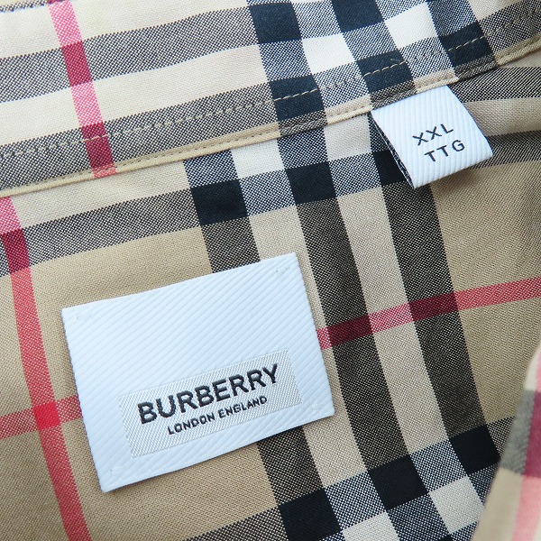 実際に弊社で買取させて頂いた【JPタグ】BURBERRY/バーバリー ノバチェック 長袖シャツ THTHAGAR129SAM /XXLの画像 2枚目