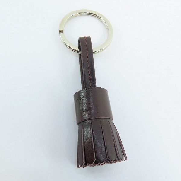 実際に弊社で買取させて頂いた(2)JOHN LOBB/ジョンロブ  POMPOM KEYRING/キーホルダー キーリング バーガンディの画像 1枚目