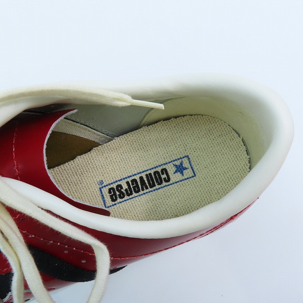 実際に弊社で買取させて頂いたCONVERSE/コンバース JACK STAR RETRO /ジャックスター レトロ レッド/ブラック/8の画像 4枚目