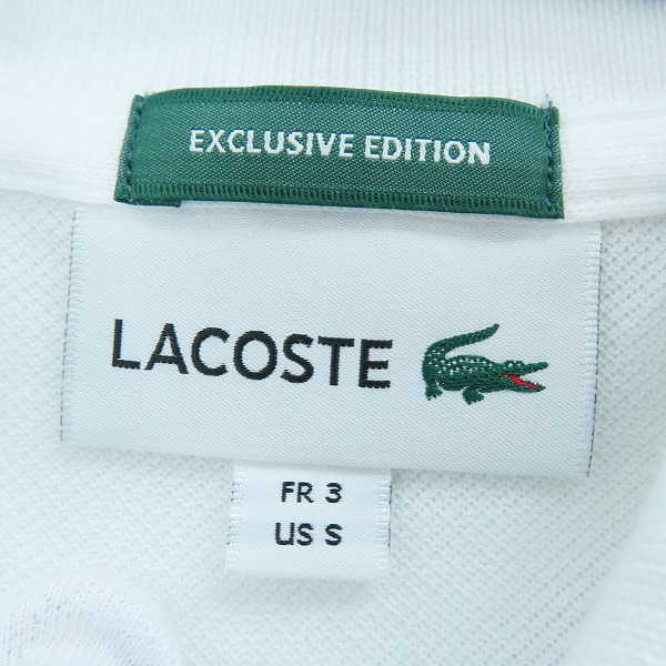 実際に弊社で買取させて頂いたLACOSTE/ラコステ 半袖ポロシャツ ホワイト PH140LJ /3の画像 2枚目