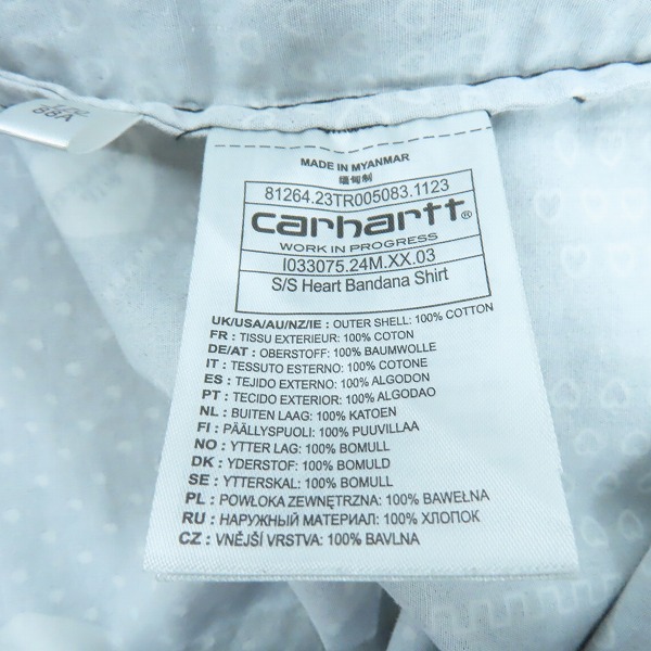 実際に弊社で買取させて頂いたCarhartt WIP/カーハート S/S Heart Bandana Shirt バンダナ 半袖シャツ Sの画像 3枚目