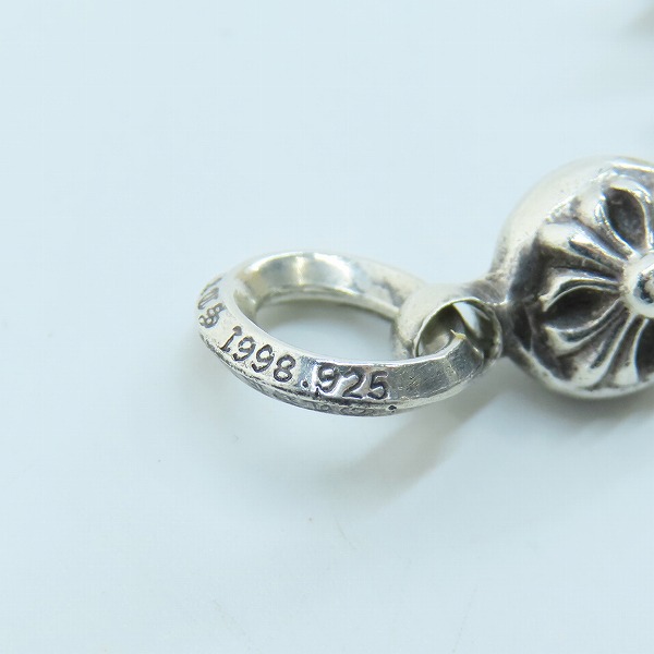 実際に弊社で買取させて頂いたCHROME HEARTS/クロムハーツ 1ボールタイニー CHクロス チャームの画像 5枚目
