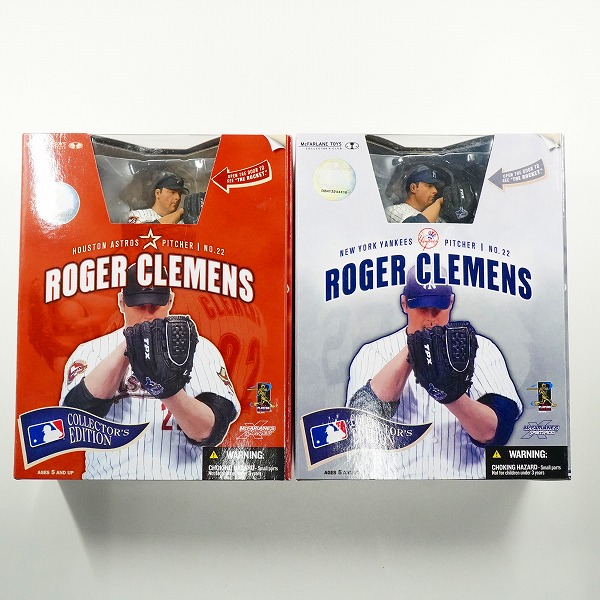 実際に弊社で買取させて頂いた【未開封】McFARLANE TOYS/マクファーレントイズ ROGER CLEMENS コレクターズエディション フィギュア 2点セット