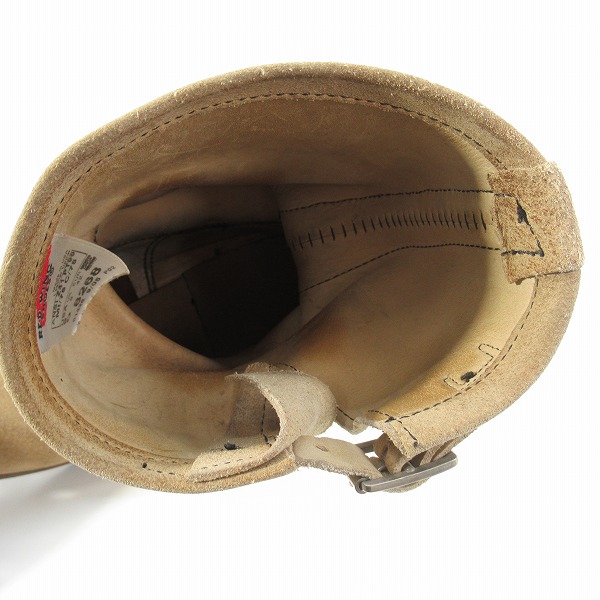 実際に弊社で買取させて頂いたRED WING/レッドウィング 8268 PT99 ENGINEER BOOTS/エンジニアブーツ スエード 9Dの画像 4枚目