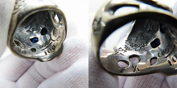 実際に弊社で買取させて頂いた【ギャラ付】トラヴィスワーカー FTW2013 ブラックヘルメット スカル リング w/ストーンアイズ ゴールドドリズラー 20.5-22号の画像 8枚目