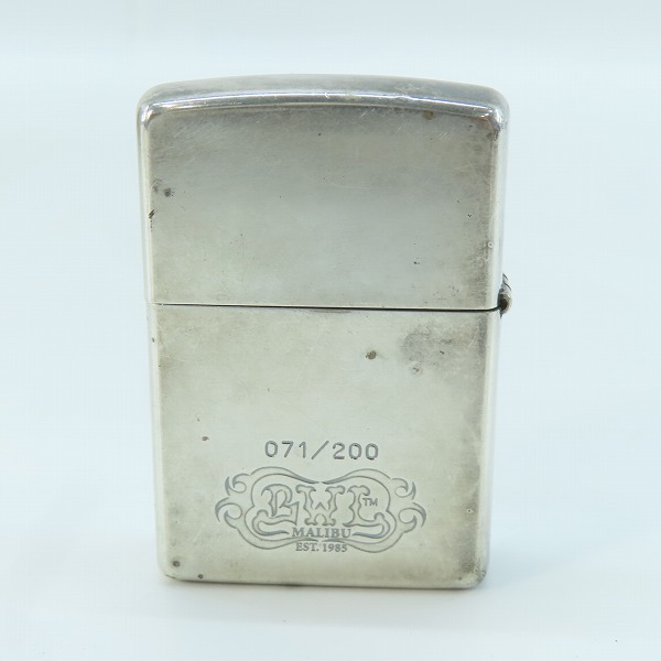 実際に弊社で買取させて頂いた ZIPPO/ジッポー BWL/ビルウォールレザー 限定 071/200 シルバー 08年製の画像 1枚目