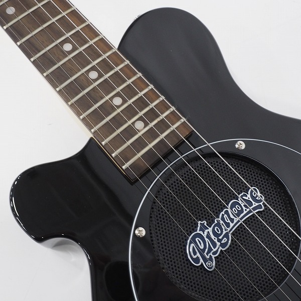 実際に弊社で買取させて頂いた★PIGNOSE/ピグノーズ PGG-200 Travel Guitar アンプ内蔵 ミニ エレキギター レフティ/左きき用 ソフトケース付の画像 4枚目