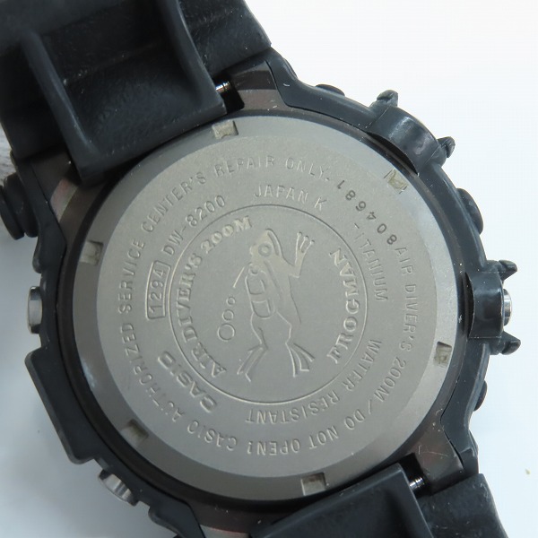 実際に弊社で買取させて頂いたG-SHOCK/Gショック FROGMAN MEN IN BLACK 2 フロッグマン DW-8200BM-1T【動作未確認】の画像 3枚目
