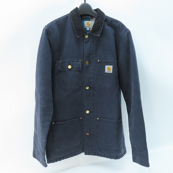 実際に弊社で買取させて頂いたSTUSSY×Carhartt/ステューシー×カーハート WIP Chore Coat チョアコート ダック地 カバーオール/S