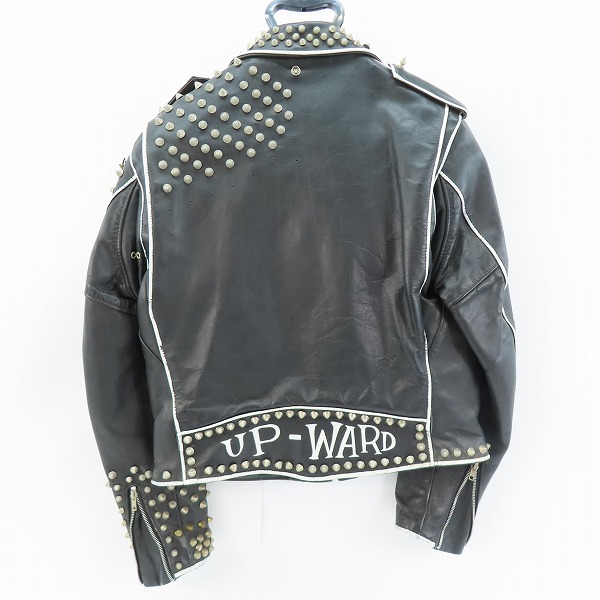 実際に弊社で買取させて頂いたSCHOTT/ショット バイカータグ後期  ダブルライダース スタッズカスタム ジャケット 40の画像 1枚目