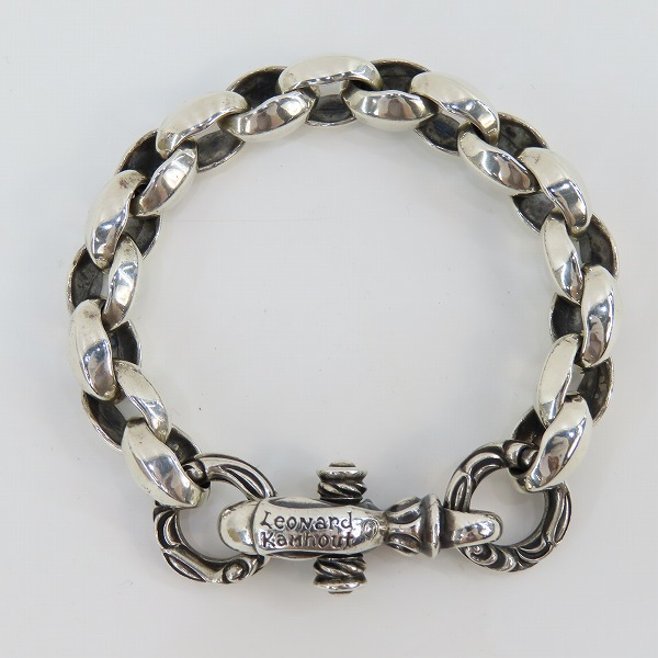 実際に弊社で買取させて頂いたLEONARD KAMHOUT/レナードカムホート シルクリンク ブレスレット 17リンクの画像 1枚目