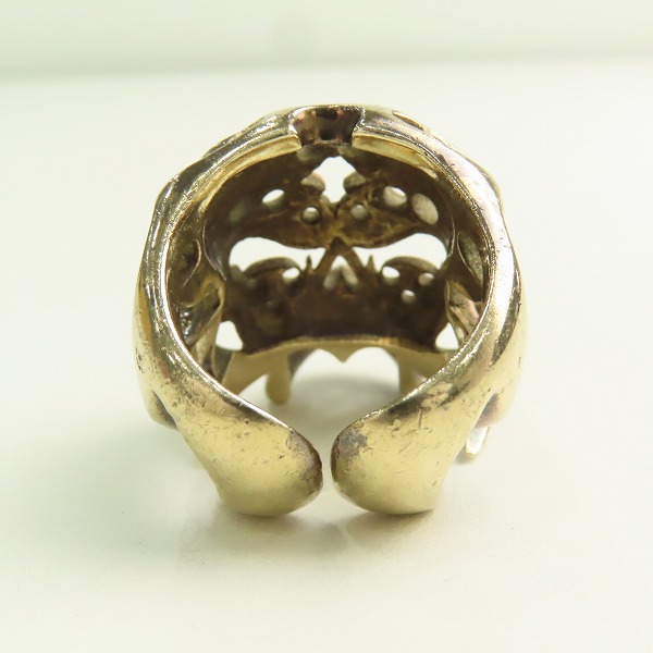 実際に弊社で買取させて頂いたTENDERLOIN/テンダーロイン 8K T-SKULL RING ボルネオスカル リング 16.5-19.5号の画像 3枚目