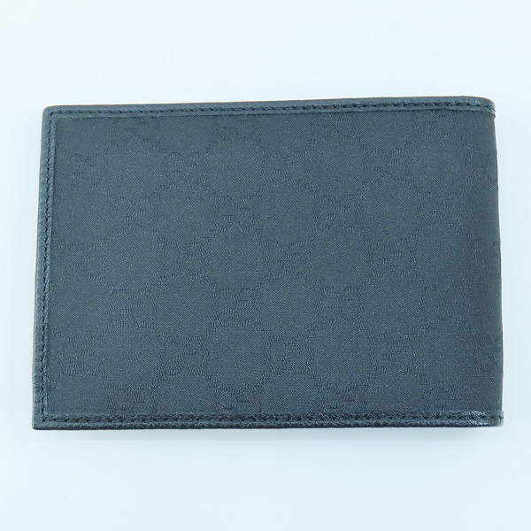 実際に弊社で買取させて頂いたGUCCI/グッチ GGナイロン × レザー切替 二つ折り財布 292534の画像 1枚目