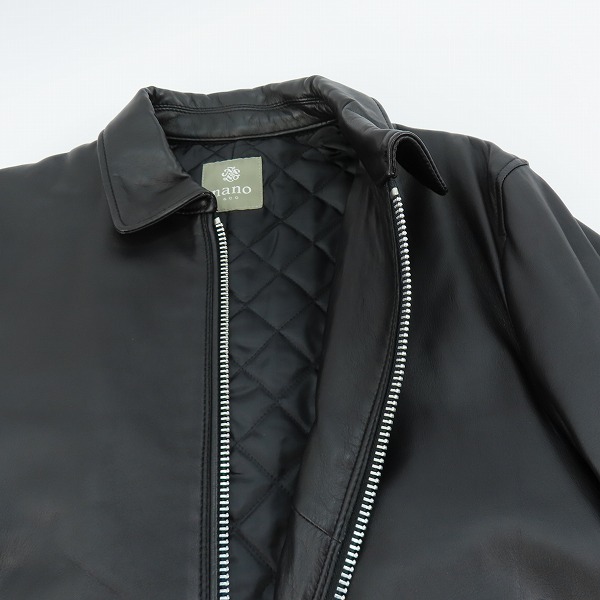 実際に弊社で買取させて頂いたnano universe/ナノユニバース ラムレザージャケット NUC73L00880SH/Lの画像 4枚目